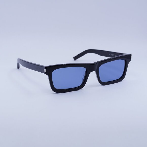 🕶️ New Saint Laurent SL461 BETTY 009 Sunglasses - Black Frame, Blue Lenses - Picture 1 of 10